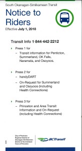 New Transit Info July 2018